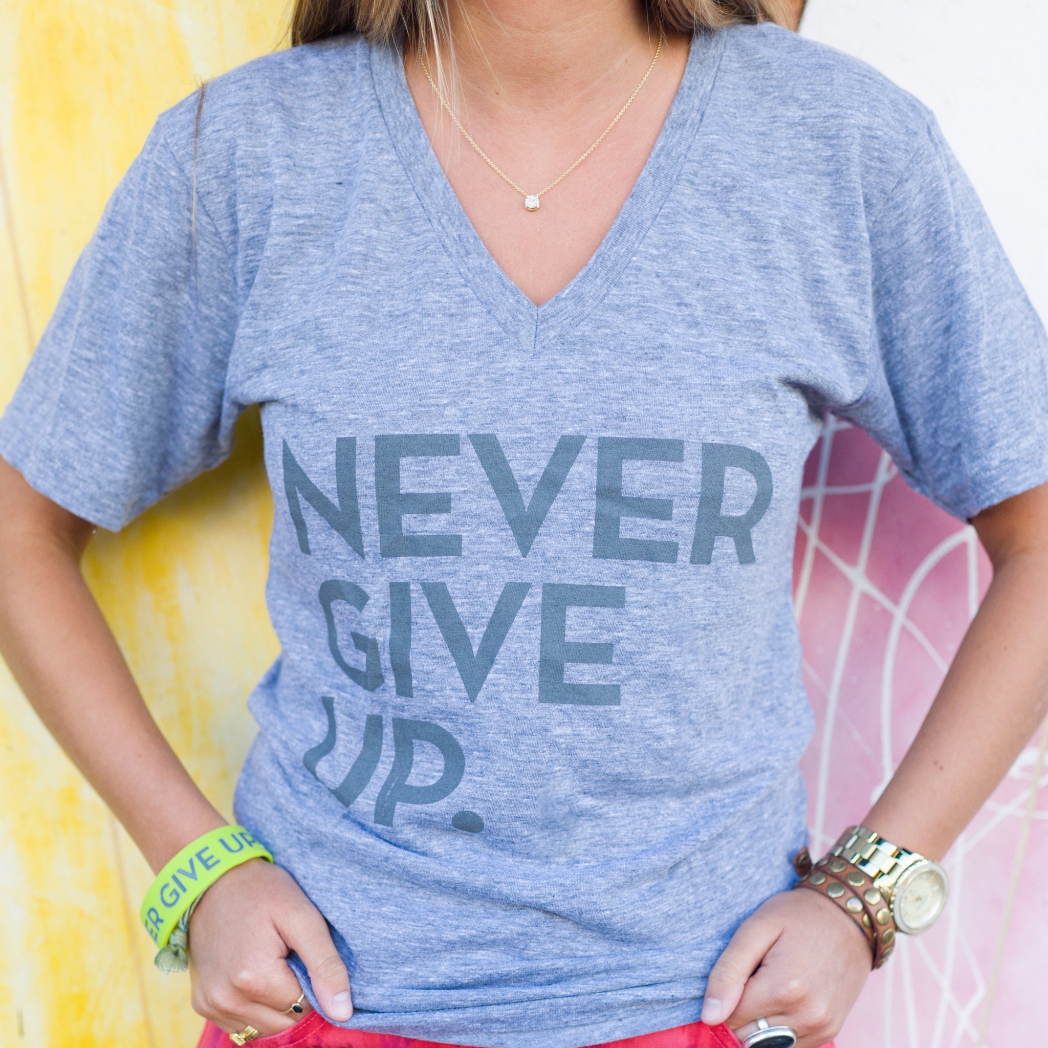 UNISEX GRAY ON GRAY SIGNATURE TEE